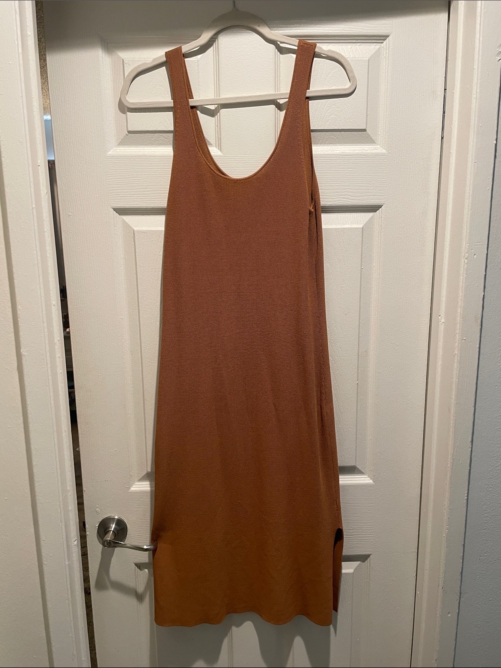 Leith Rust Brown Midi Tank Dress